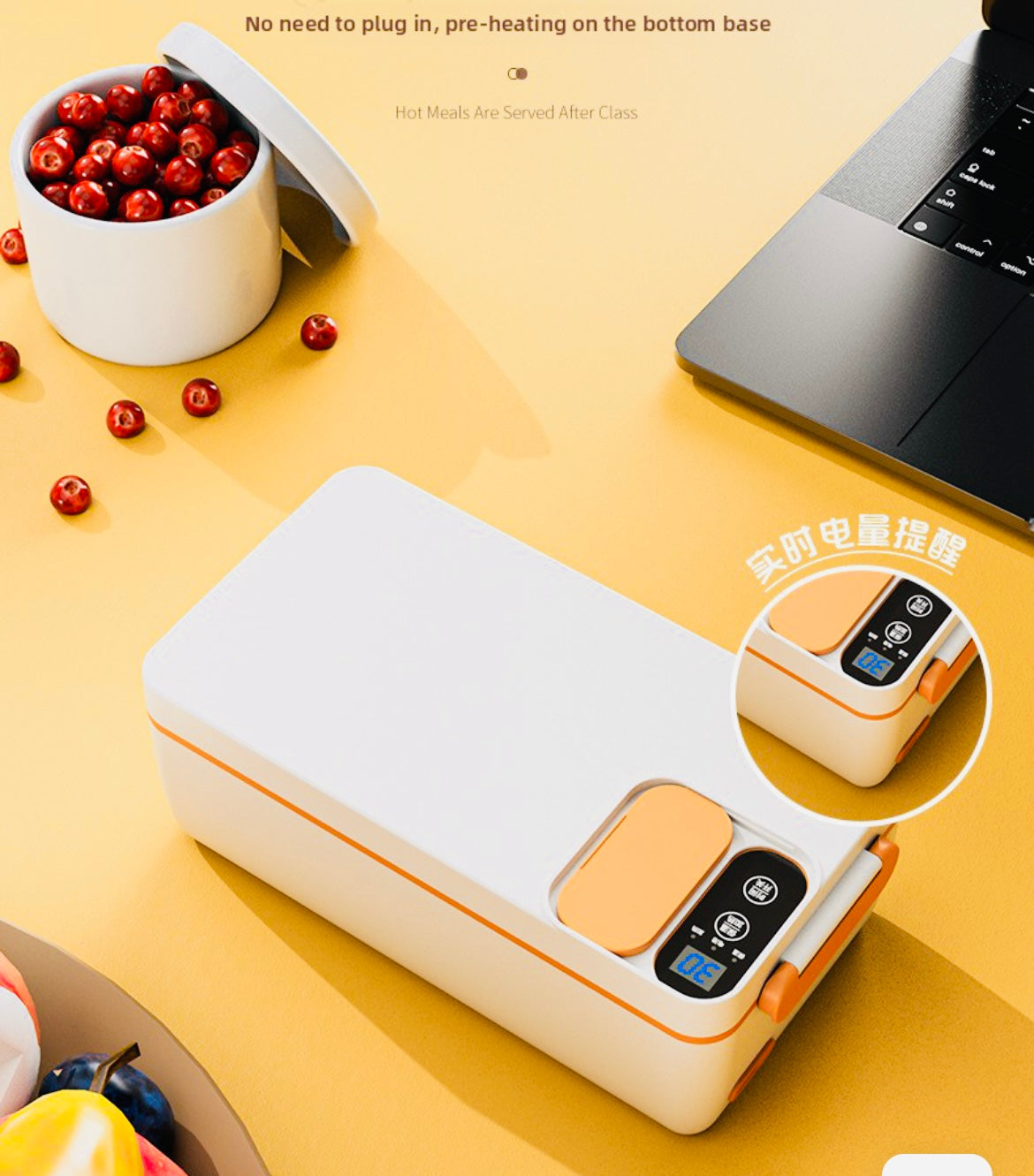 Heated electric Smart Lunch Box Temperature Control