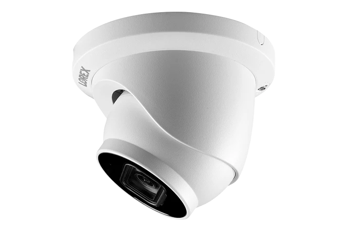 Lorex 4K IP Wired Dome Security Camera with Listen-in Audio and Real-Time 30FPS Recording